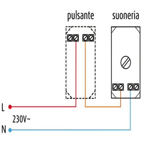 Suoneria compatibile con vimar plana modulo campanello pulsante 6A 220v nero