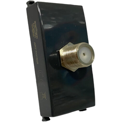 Presa tv a vite satellitare compatibile con vimar plana prese da incasso per moduli nero