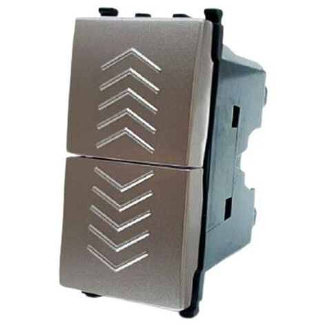 Doppio pulsante compatibile con vimar plana tasto interruttore saliscendi 1p 10a 220v  silver