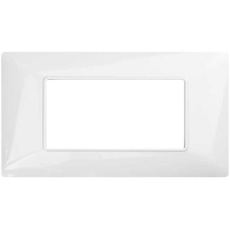 RiteAV Placca A Muro Cat6 4 Porte RJ45 - Colore Bianco - Keystone Jack Rimovibili, Connessione Tool-Free