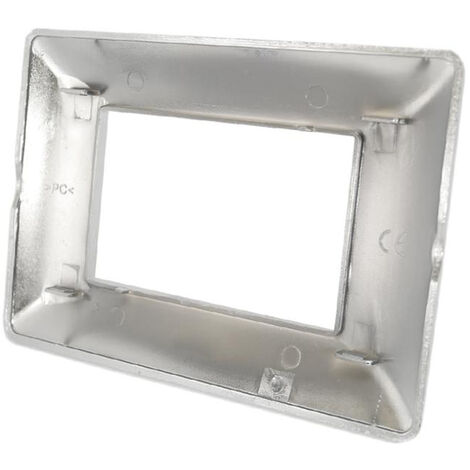 Placchetta Per Interruttore A 3 Posti Argento Cassetta 503 Compatibile Con Btcino Matix Supporto Cover 55460228 - 5