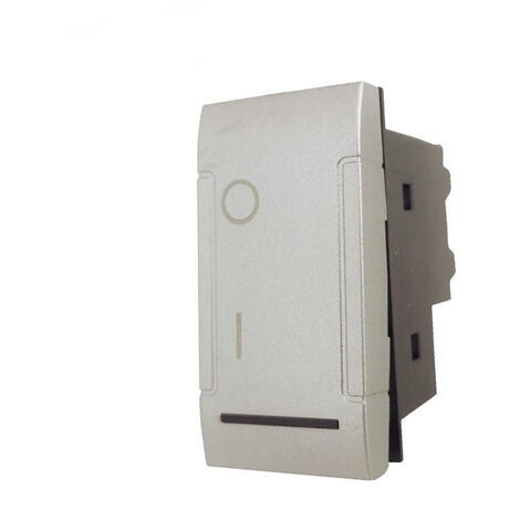 Interruttore bipolare compatibile con living light international air pulsante luce 16ax 250vac silver