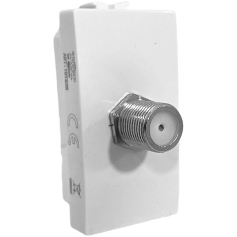 Presa tv a vite satellitare compatibile con living light international air prese femmina da incasso per moduli bianco