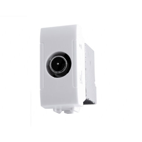 Presa tv derivata compatibile con living light international air connettore maschio prese da incasso per moduli bianco