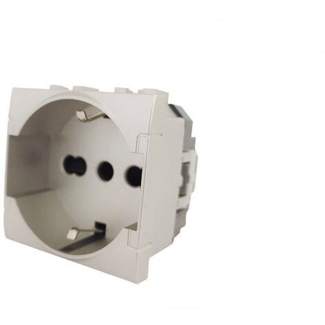 Presa schuko 10/16A compatibile con living light international air prese spina 2P presa elettrica a muro spina silver