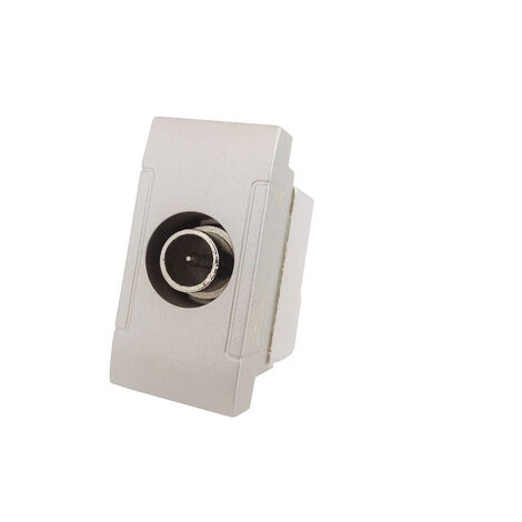 Presa tv passante compatibile con living light international air connettore maschio prese da incasso per moduli silver