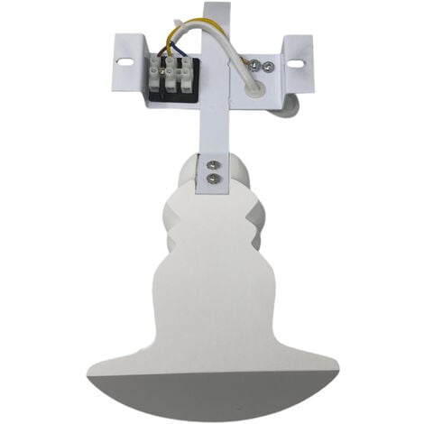 Applique in gesso a forma lume lampada a parete verniciabile lumetto attacco e14