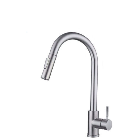 Rubinetto da cucina miscelatore touch con doccetta estensibile per lavello 2 modalità di getto canna alta