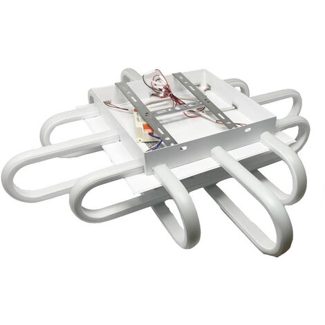 Plafoniera da soffitto a led 58 watt lampadario bianco design moderno luce naturale 4000k