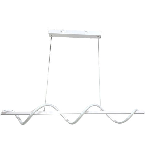 Lampadario led a sospensione 36 watt lampada moderna twist bianco luce fredda 6500k