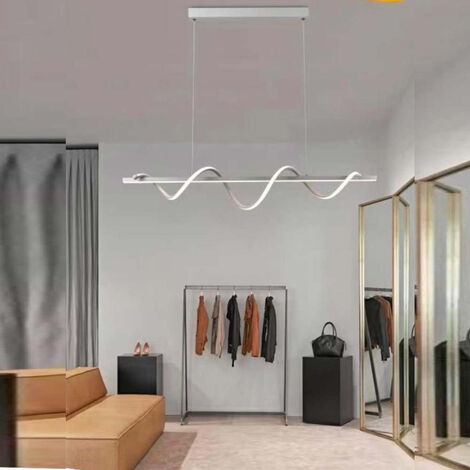 Lampadario led a sospensione 36 watt lampada moderna twist bianco luce fredda 6500k