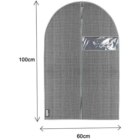 2 Pezzi Copriabiti Da Viaggio 180x60 Cm - Borsa Porta Abiti Lunga Con Cerniera, Impermeabile E Pieghevole Per Abiti Da Sposa, Cappotti E Abiti Da Sera