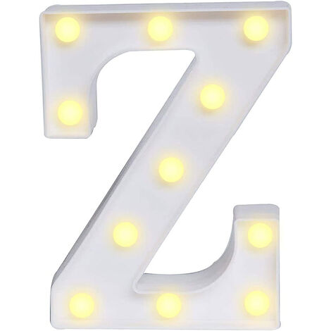 Lettere luminose a led alfabeto Z luminoso per decorazione casa compleanni nozze festa bar eventi luce calda