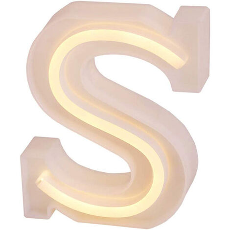 Lettere luminose neon a led luci alfabeto S luminoso per decorazione casa compleanni nozze festa bar eventi luce calda