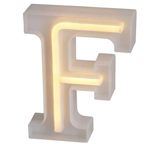 Lettere luminose neon a led luci alfabeto F luminoso per decorazione casa compleanni nozze festa bar eventi luce calda