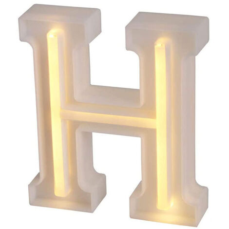 Lettere luminose neon a led luci alfabeto H luminoso per decorazione casa compleanni nozze festa bar eventi luce calda