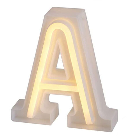 Lettere luminose neon a led luci alfabeto A luminoso per decorazione casa compleanni nozze festa bar eventi luce calda