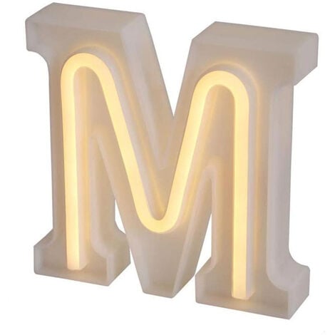 Lettere luminose neon a led luci alfabeto M luminoso per decorazione casa  compleanni nozze festa bar eventi luce calda
