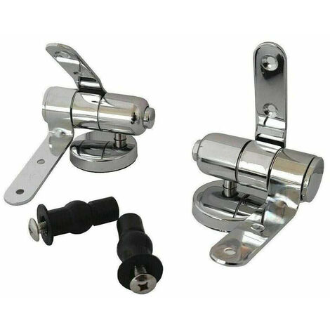 Cerniere Copriwater Universali 2pz Cromate Chiusura Ammortizzata Art.59609 - Foto 7