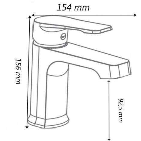Rubinetto Singolo Lavello A Muro Canna J - Serie Quadra |Pentagono - Foto 8