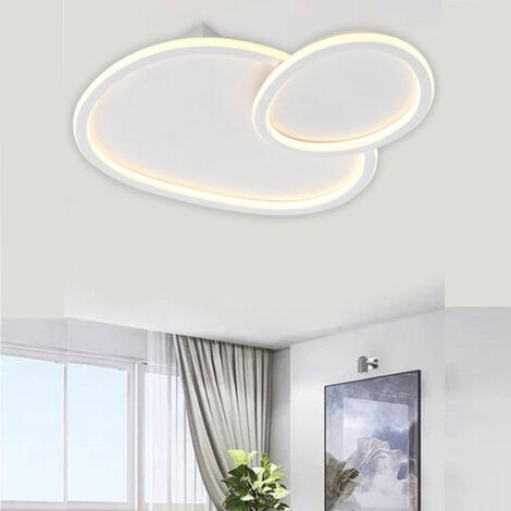 Plafoniera a led due ovali a tripla colorazione di luce 45 watt lampada da  soffitto