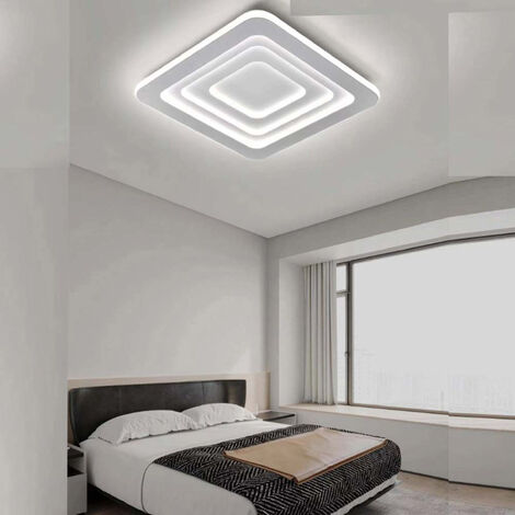 Plafoniera a led quadrata a tripla colorazione di luce lampadario 64 watt lampada da soffitto