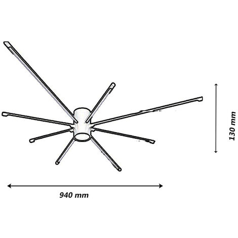Lampadario da soffitto a led 43 watt plafoniera lampada moderna bianco luce 3000k