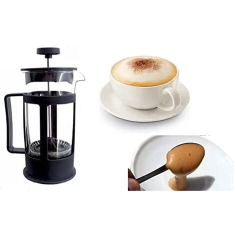Cappuccinatore montalatte manuale in vetro 600 ml macchina per cappuccino  schiuma caffè latte
