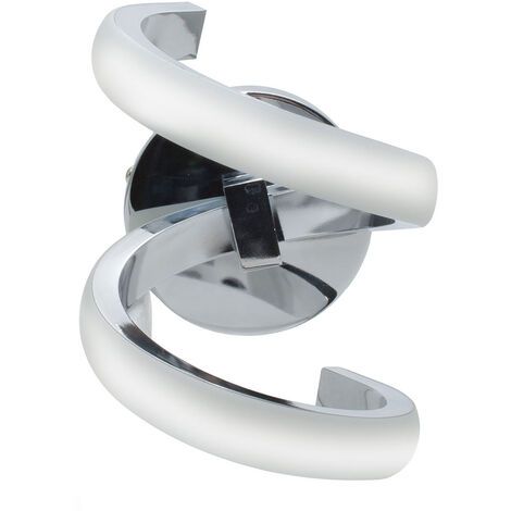 Applique a parete stilizzato 9 watt lampada da muro spirale argento luce tre colorazione di luce