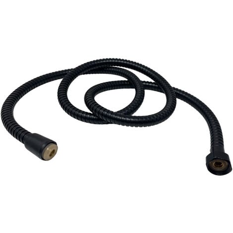 Tubo Doccia Nero Acciaio Inox 1,5 M - Flessibile Per Doccia E Vasca | Universale G1/2, Anti-Piega - Foto 9
