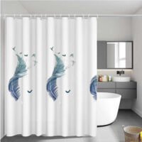 Avezano Tenda Da Doccia Oceanica 183x183 Cm – Tartaruga Marina, Polipo E Corallo – Tessuto Poliestere Con 12 Ganci