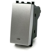 Pulsante con spia luminosa silver compatibile con vimar plana interruttore relè 10A 250V invertitore deviatore campanello
