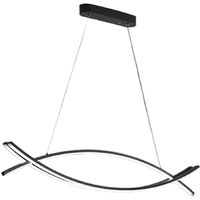 Lampadario led a sospensione 42 watt lampada moderna nera a luce calda 3000K