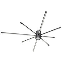Lampadario da soffitto a led 43 watt plafoniera lampada moderna nero luce 6500k