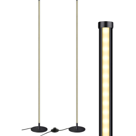 EDISHINE 2 Stück Stehlampe Wohnzimmer, LED Stehlampe Dimmbar, 3000K warmweiße Stehleuchte mit Memory-Funktion, höhenverstellbar 146 cm