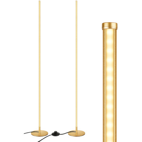 EDISHINE 2 Stück Stehlampe Wohnzimmer, LED Stehlampe Dimmbar, 3000K warmweiße Stehleuchte mit Memory-Funktion, höhenverstellbar 146 cm