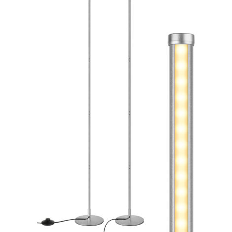 EDISHINE 2 Stück Stehlampe Wohnzimmer, LED Stehlampe Dimmbar, 3000K warmweiße Stehleuchte mit Memory-Funktion, höhenverstellbar 146 cm