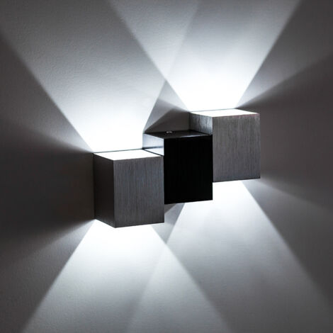 6W Led Apliques De Pared Aluminio Lámpara De Pared De Moderna Para Pasillo Entrada Dormitorio (Blanco Frío)