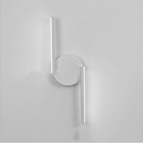 Aplique de Pared Interior Moderna Minimalista 38cm Iluminación de Pared 8W Blanco Frío para Salón, Pasillo, Dormitorio, Jardín(Blanca)