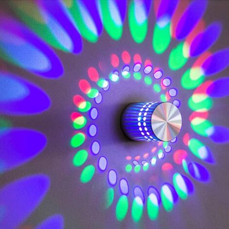 Lámpara de Pared LED 3W Aluminio Moderna para Salón, Dormitorio, Pasillo, Baño(Luz Colorida) (1/5)