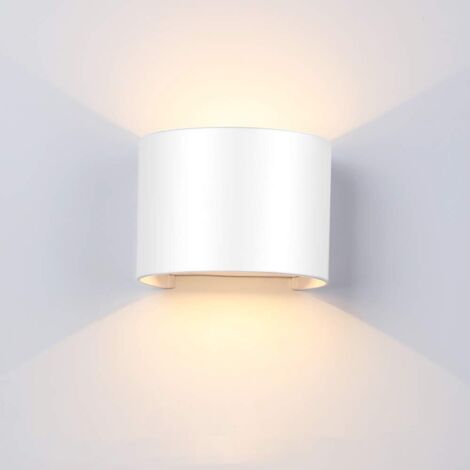 12W Aplique de Pared LED Interior Blanco Cálido Moderna Decorativa para Dormitorio, Oficina, Salón, Baño, Pasillo(Blanco)