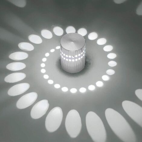 Lámpara de Pared LED 3W Aluminio Moderna para Salón, Dormitorio, Pasillo, Baño(Blanco Frío) (1/5)