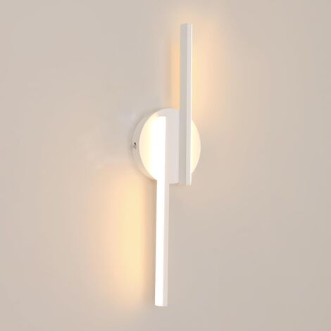 Aplique de Pared LED Interior Moderna Aluminio 16W 3000K Blanco Cálido Veilleuse para Salón, Pasillo, Baño, Escalera (Blanca)