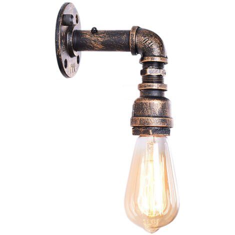 Lámpara de Pared Industrial Antiguo,Tubería de Agua Vintage Iluminación de Pared para Hogar,Café,Cocina,Salón,Dormitorio (Sin Bombillas)