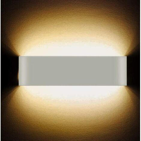 Lámpara de Pared LED 12W Alta Luminosidad Aplique de Pared Moderna Interior para Hall de Entrada Escaleras Hoteles-Blanco Cálido
