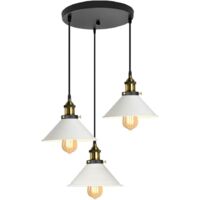 Industrial Lámparas de Techo Metal Hierro Lámpara Colgante E27 Vintage Altura Ajustable para Sala de Estar Dormitorio Restauarante