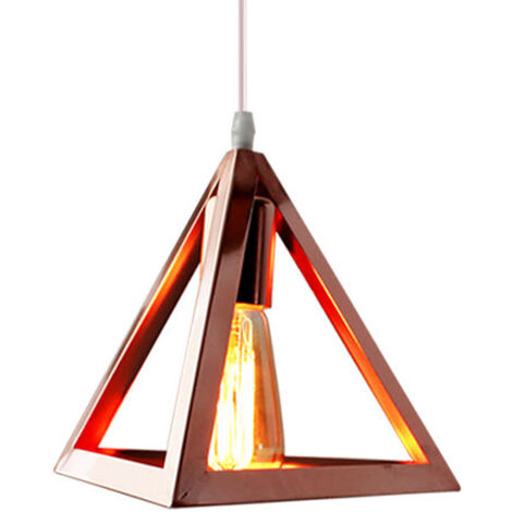 Lampada a Sospensione Moderna Metallo Paralume Sospensione Triangolare Lampadari per Soggiorno Sala da Pranzo e27 Oro (1/4)