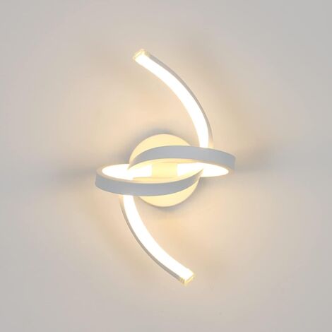 Klighten Applique Da Parete LED 16W 3000K Moderna - Lampada Da Interno In Nero Per Camera Da Letto, Corridoio, Soggiorno, Scala