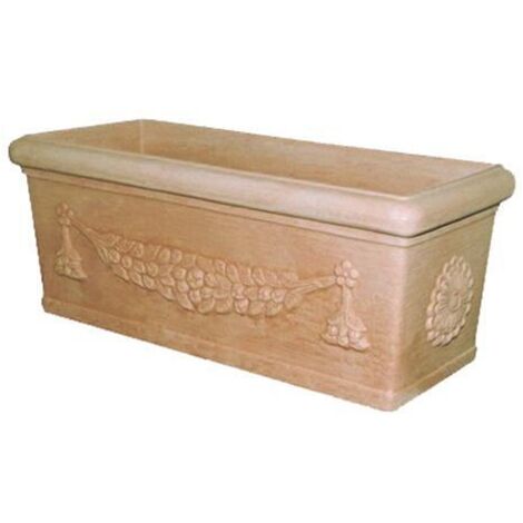 Vaso a Cassetta in Resina Color Terracotta Lazio Impruneta 50x23x20 cm