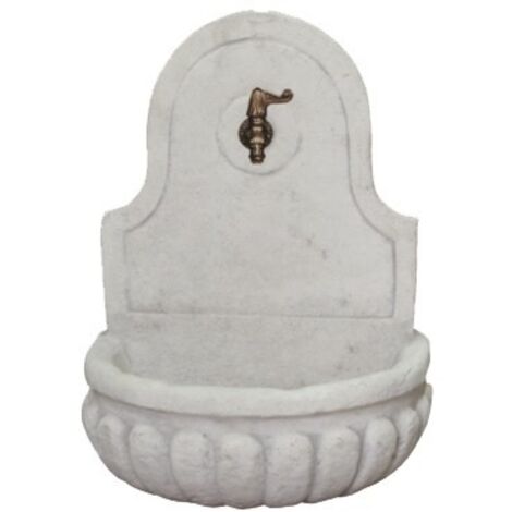 Fontana a parete in granulato di pietra e armatura in acciaio zincato Decogarden Giada